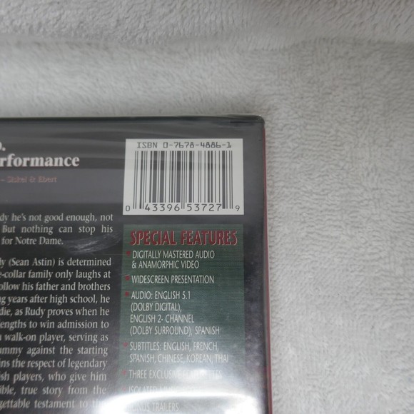 Rudy DVD 2000 Special Edition Sealed Sean Astin Ned Beatty John Favreau - Picture 7 of 8
